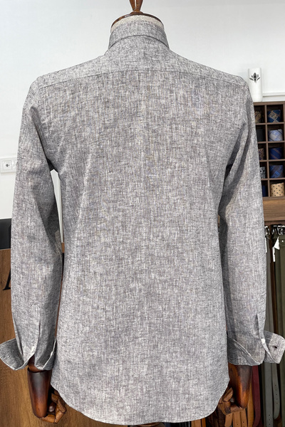 NAZEF Slim Fit High Quality Button Collar Cotton Shirt