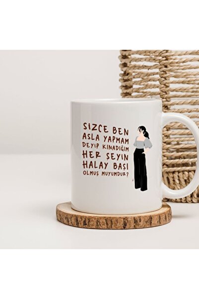 kubdekor Halay Head Written Mug Printed Mug