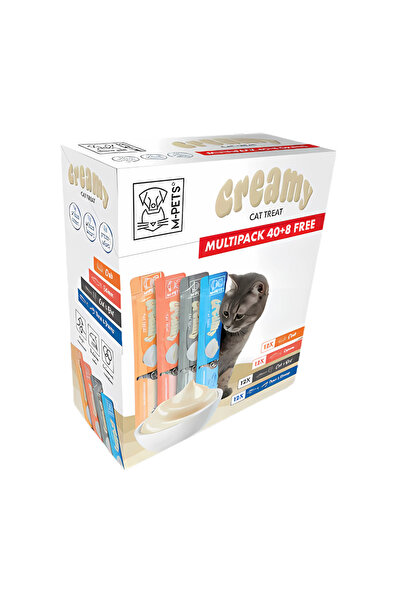 M-PETS 1 - Super Creamy Treats – Multi Flavors - 15*48 Gram (Box - 48 Piece)