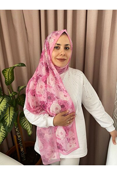 MODA Mineleşarp Moon İpek Krep Şal - Begonya