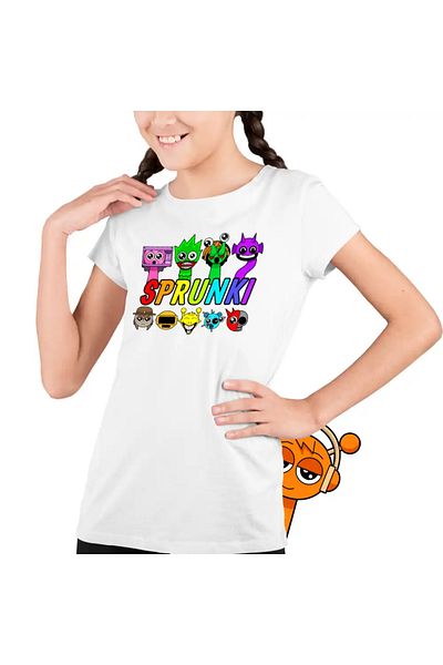OEM Kids Girls T-Shirt Sprunki Horror Music Game