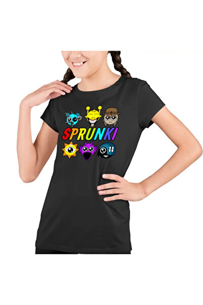 OEM Tricou Copii Fete Sprunki Game Horror