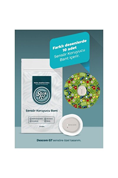 StickIT Dexcom G7 Sensör Koruyucu Bant – Soccer