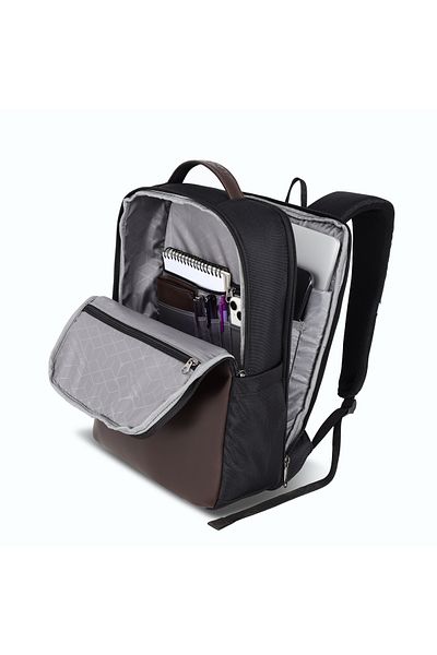 Lavie Sport Vogue 17L Multifunctional Laptop Backpack with Trolley sleeve BLACK/CHOCO