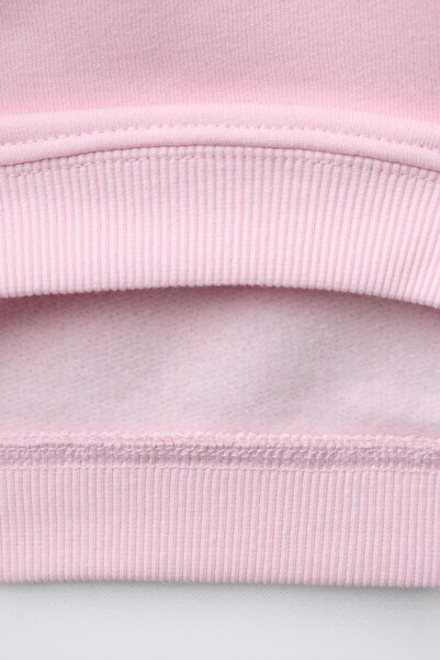 Magu Lány pamut rózsaszín szívvel díszített pulóver és virágmintás flare leggings szett