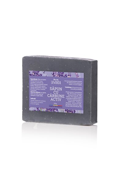 Nucul din lavandă Handmade soap with activated charcoal, Lavender Walnut, 100 gr
