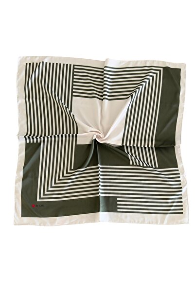 Çizgili haki fular bandana