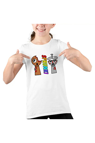 OEM Tricou Copii Fete Sprunki Horror Theme