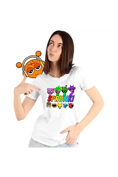 OEM Women's T-Shirt Sprunki Horror Music Game