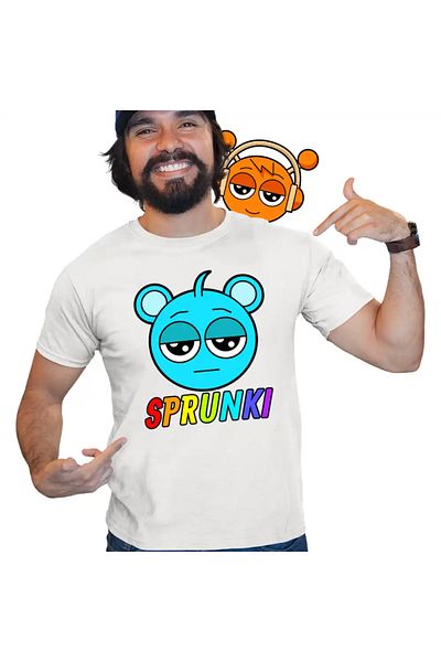 OEM Men's T-Shirt Sprunki Music Game Sky