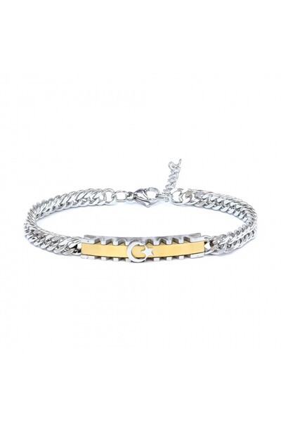 FM Moon Star Themed Steel Bracelet 3183Ebf1D2