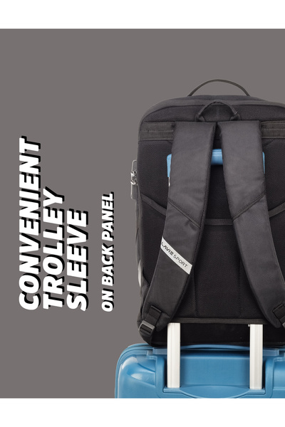 Lavie Sport حقيبة ظهر Emperor25 مضادة للسرقة ومناسبة لأجهزة الكمبيوتر المحمول للرجال والنساء | للأولاد والبنات (أسود)