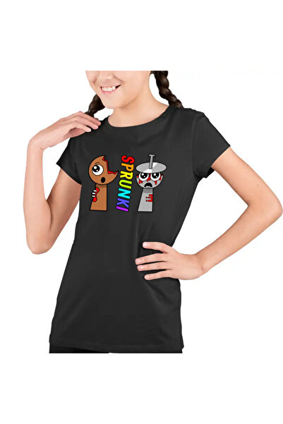 OEM Tricou Copii Fete Sprunki Horror Theme