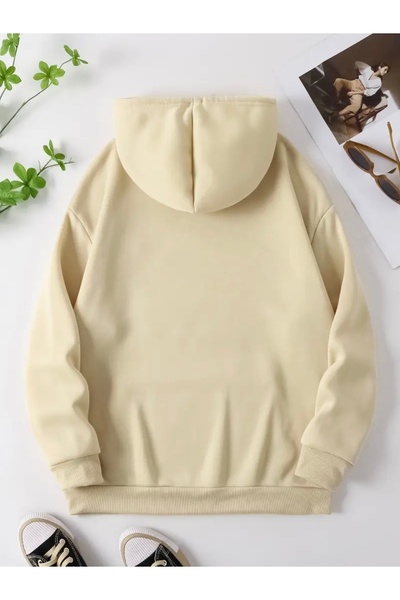FUFLUNS Pasta Vino Printed Oversize Unisex Women/Men Hooded Sweatshirt