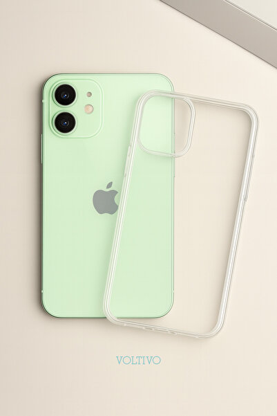 VOLTIVO iPhone 12 Ultra İnce Şeffaf Silikon Kılıf