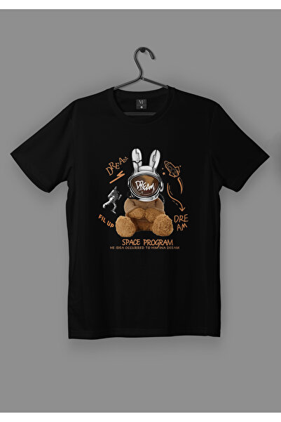 Marco Fresco Tricou oversize unisex pentru tineri, cu imprimeu cu ursuleț ast...