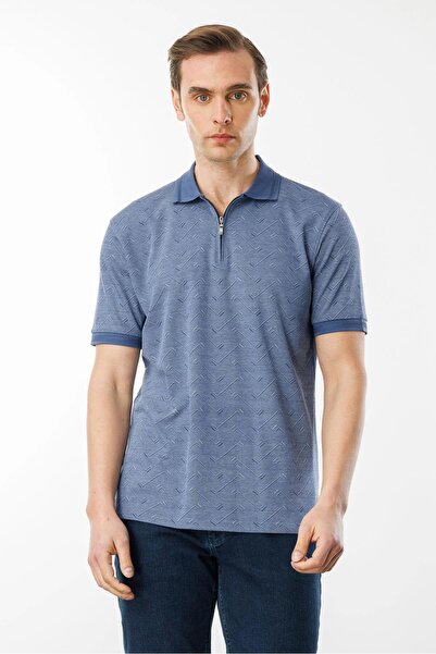 Desen 605 Zippered Jacquard T-Shirt