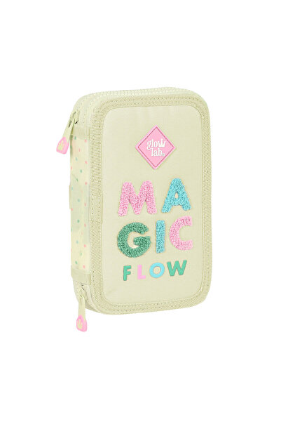 Glow Lab Geantă școlară cu accesorii Glow Lab Magic flow bej 12,5 x 19,5 x 4 ...
