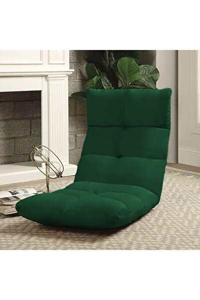 Lazy Vibes | Picnic Upholstered Velvet Foldable Floor Chair - Dark Green