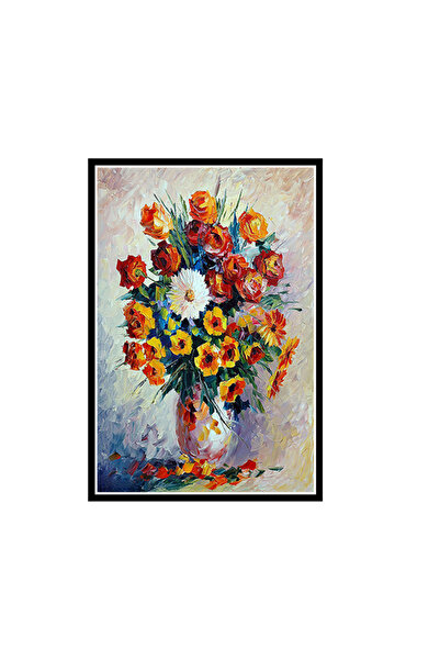 hazalshop Poster retro din lemn cu design floral 20x30 cm