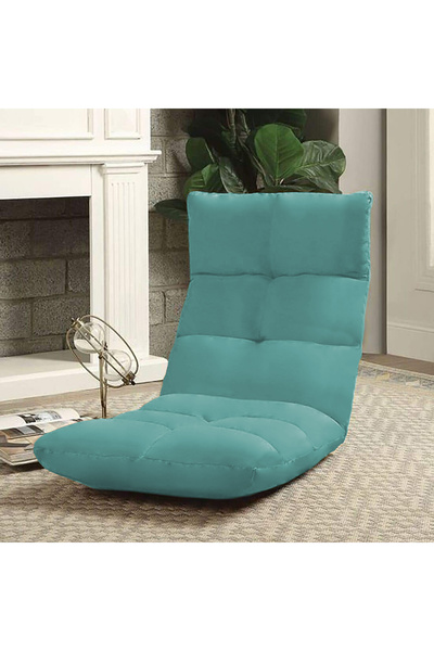 Lazy Vibes | Picnic Upholstered Velvet Foldable Floor Chair - Dark Turquoise