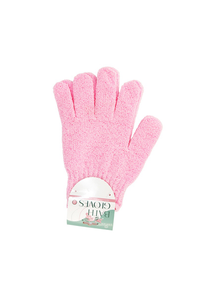 LOFIAN قفاز الاستحمام من لوفيان - ليفة استحمام - قطعتين - لون زهري