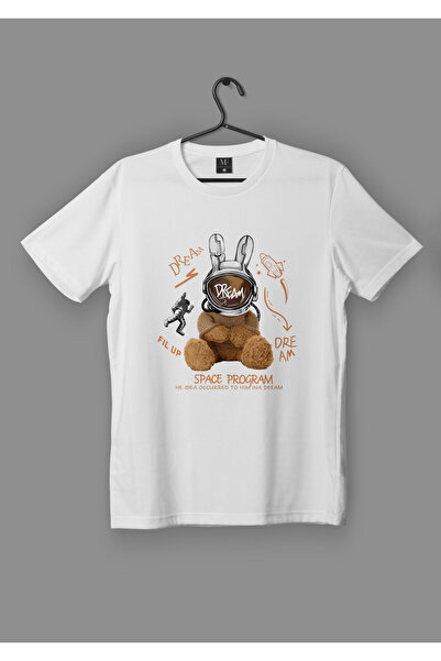 Marco Fresco Tricou oversize unisex pentru tineri, cu imprimeu cu ursuleț ast...