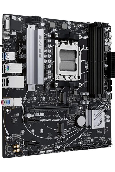 ASUS لوحة أم PRIME A620M-A-CSM AMD A620 AM5 DDR5 6400 DP HDMI VGA Dual M.2 USB3.2 Aura RGB mATX