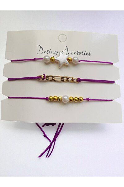 GALATA GIFT Üç Adet Bileklik, En İyi Arkadaş, Best Friends, BFF, Sevgili, Kır...