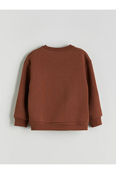 LC Waikiki Brown Crew Neck Girl's Tracksuit Set