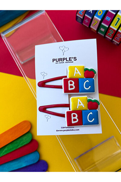 PURPLE'S BİR TUTAM MUTLULUK Abc Snap School Buckle 2-Piece Girl's Buckle Wome...