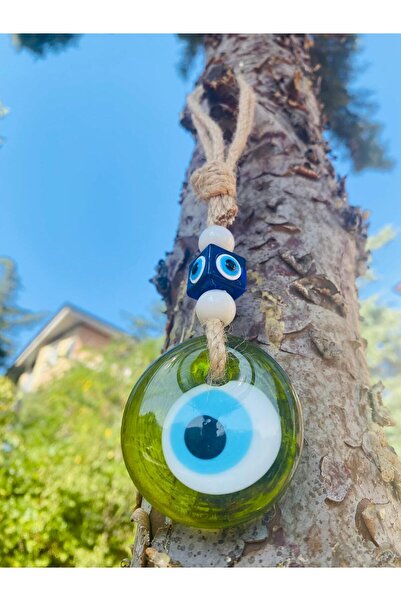 312 KONSEPT 5.5 cm Green Color Evil Eye Bead Evil Eye Rope Tree Ornament Gift