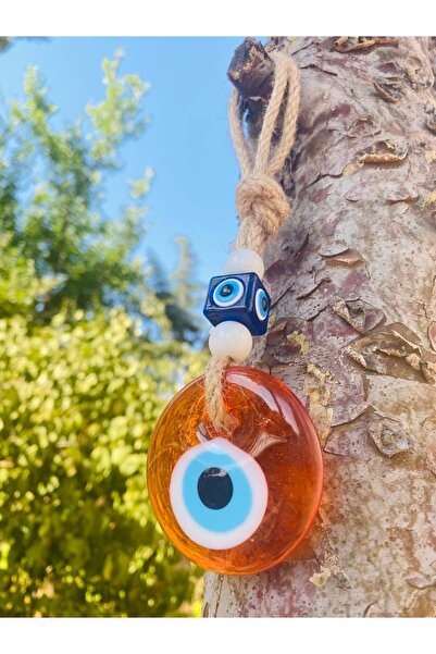 312 KONSEPT 5.5 cm Orange Color Evil Eye Bead Evil Eye Rope Tree Ornament Gift