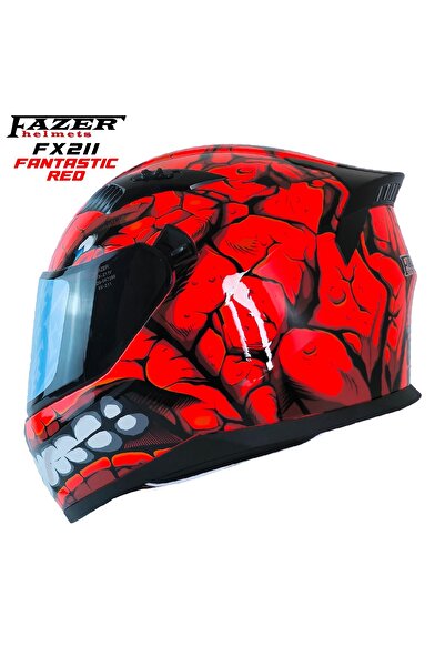 ArWears Forza FX Red Fantastic Full Face ( Kapalı ) Güneş Vizörlü ( Gözlüklü ...