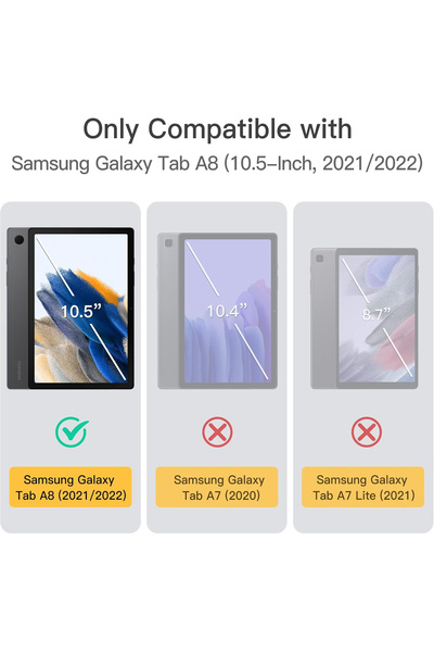 OEM Samsung Galaxy Tab A8 10.5 inch 2021 (SM-X200/X205/X207) case, thin, translucent, Gray