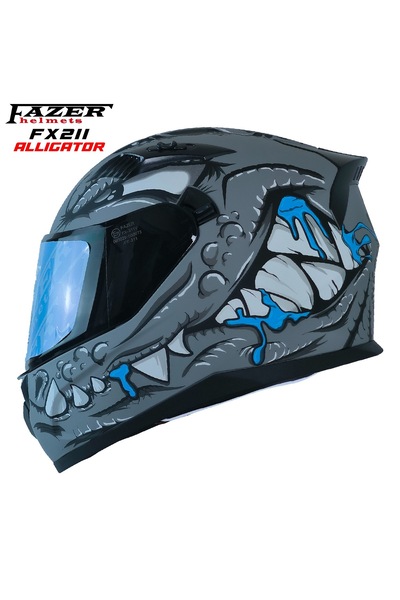 ArWears Forza Alligator Full Face ( Kapalı ) Güneş Vizörlü ( Gözlüklü ) Motorsiklet Kaskı