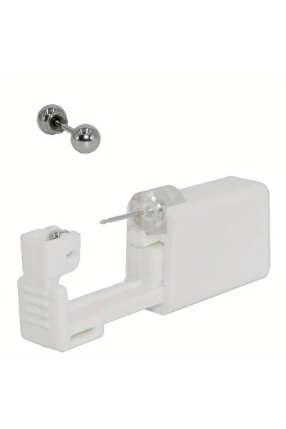 MutluBiDünya 2 Adet Tek Kullanımlık Kulak Delme Piercing Aparatı Küpesi Kendi...