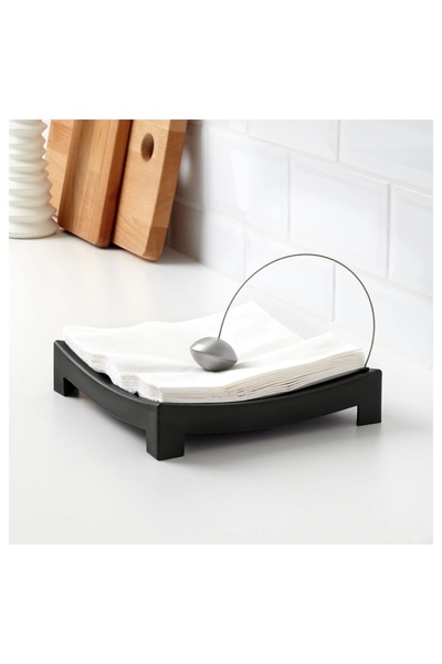 IKEA Weight Bulk Metal Napkin Holder, Black