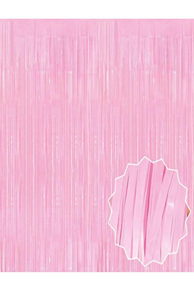 İstangül Butik Perdeau de ușă cu ciucuri roz moale