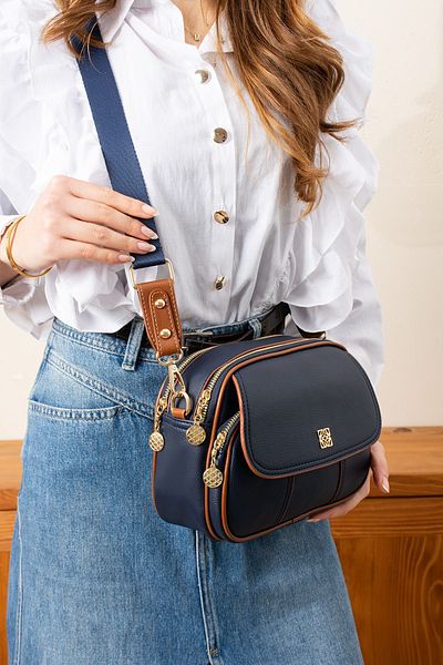 Çanta Trend 5 Compartment Long Strap Very Useful Soft Leather Crossbody and Shoulder Bag with Cover Detail 711