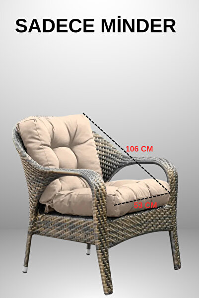 MoMMe BAMBU SANDALYE MİNDERİ 50X106 CM BEJ RENK