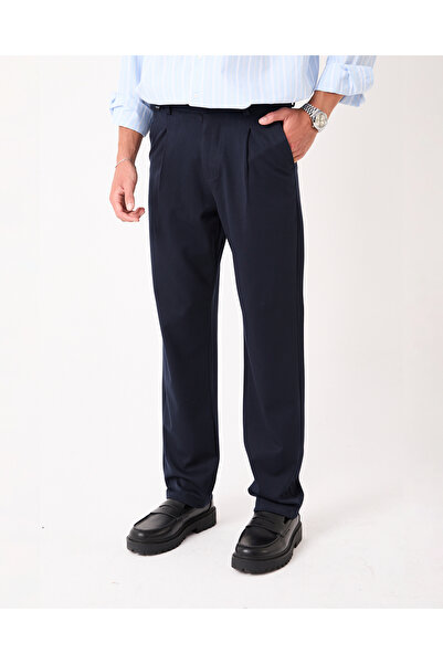 GAZAP Erkek Baggy Fit Beli Lastikli Rahat Pantolon Siyah