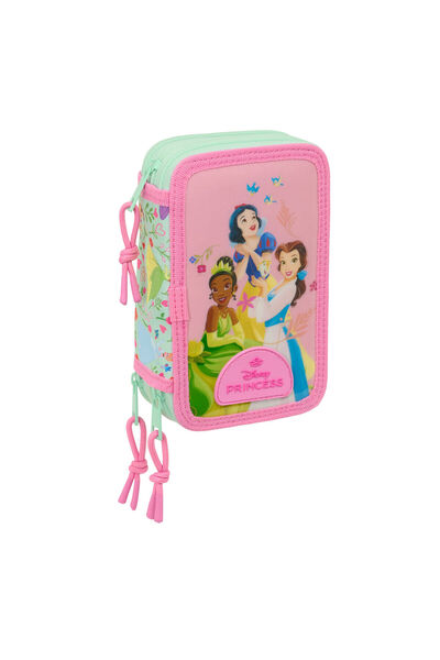 DİSNEY PRİNCESS School Case with Accessories Disney Princess Bloom Pink Aquamarine 12,5 x 19,5 x 5,5 cm 37 Pieces