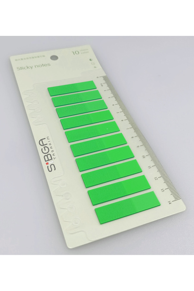 sibga tasarım Transparent Neon Phosphor Green Postit Post-It Post It. Book Mark Bookmark Postit Sticker 200 Sheets