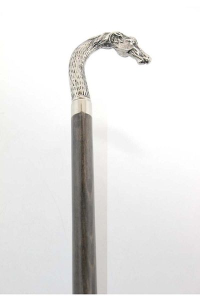 İstangül Butik Chrome Horse Bust Walking Stick