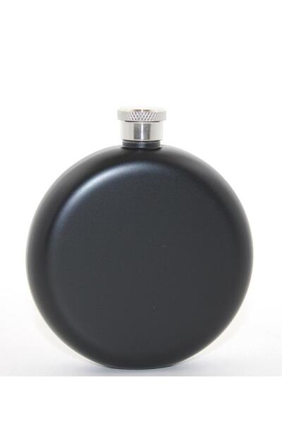 İstangül Butik Sticlă rotundă din oțel inoxidabil de 5 oz, culoare neagră