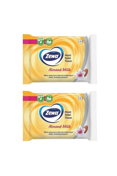 Zewa Set 2x Hartie igienica umeda, Almond Milk, 42 bucati / pachet