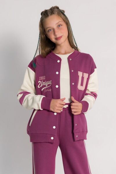 HAUSEkids 9-14 Years Old Univer College Girl's College Jacket-Cherry