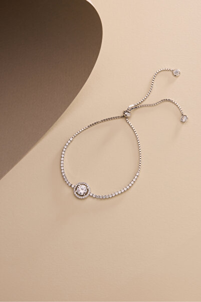 Nereze 925 Ayar Gümüş Rodyum Kaplama Ayarlanabilir Asansörlü Su Yolu 7 mm Yuv...