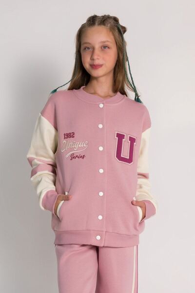 HAUSEkids 9-14 Years Old Univer College Girl's College Jacket-Powder